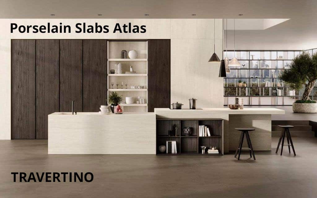 Travertino Porselain Slabs Atlas